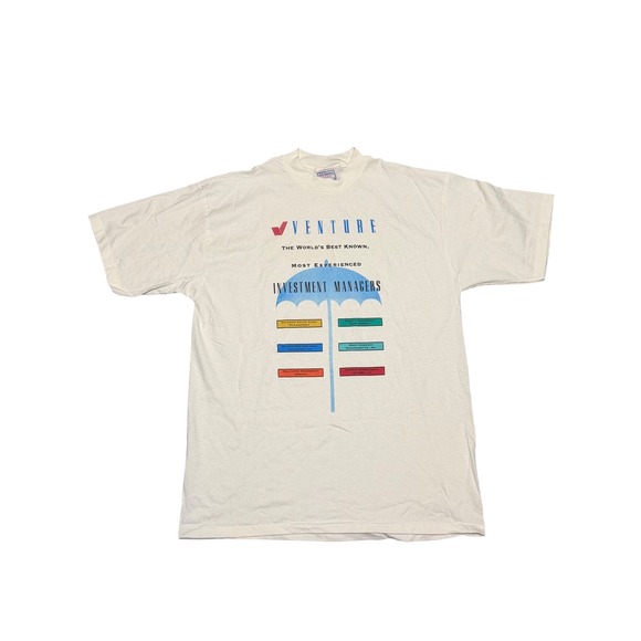 Vintage Venture Investment Managers T-Shirt All Sport Goldman Sachs XL White 90s